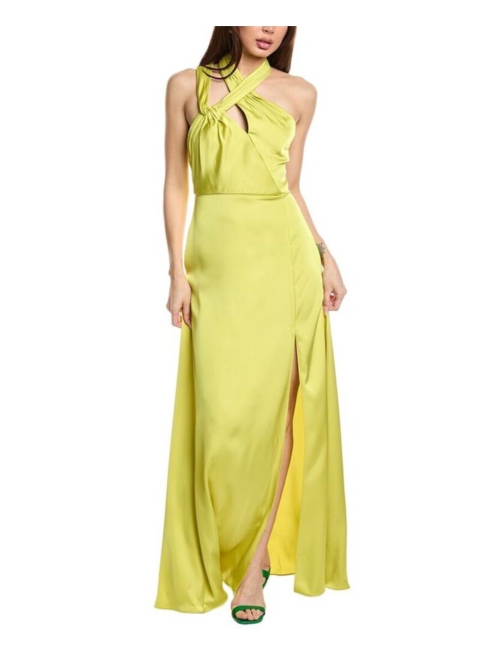 AMUR Allen Strappy Gown, Green - Picture 11 of 11